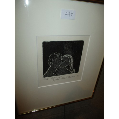 448 - Two Etchings of Kissing Couples