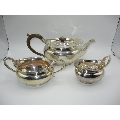 Hamilton & Inches Silver 3 Piece Tea Service, Edinburgh 1931 and 1934, 1630g total