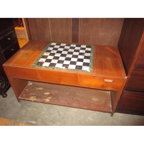 803 - Chess Board Top Coffee Table, 9x49cm