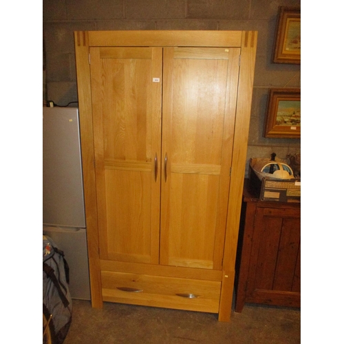 818 - Modern Oak Wardrobe, 100cm