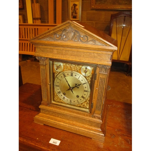 108 - Victorian Oak Bracket Clock having Fast/Slow and Chime/Silent Subsidiary Dials