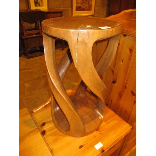 114 - Solid Wood Twist Form Plant Stand