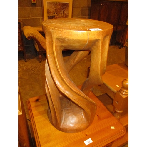 116 - Solid Wood Twist Form Plant Stand