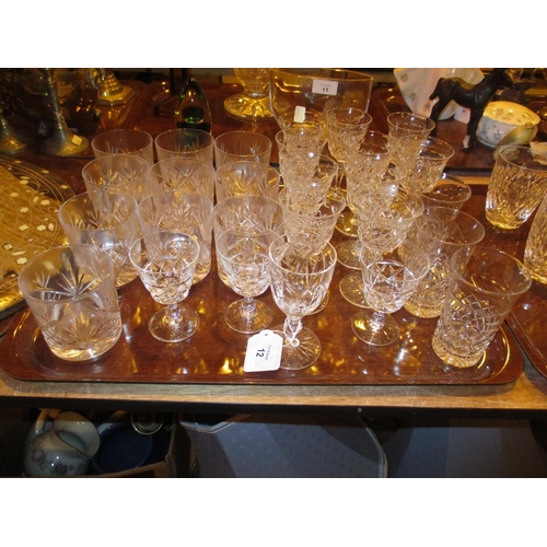 12 - Crystal Whisky Tumblers and Other Glasses