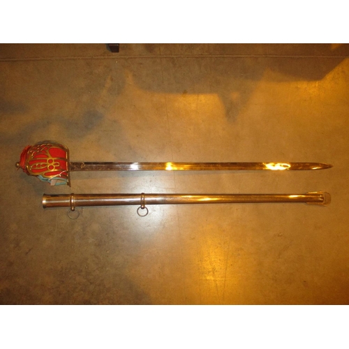 17 - Basket Hilt Sword with Scabbard