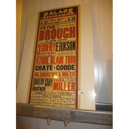 188 - Palace Theatre Dundee 1948 Poster, 75x33cm