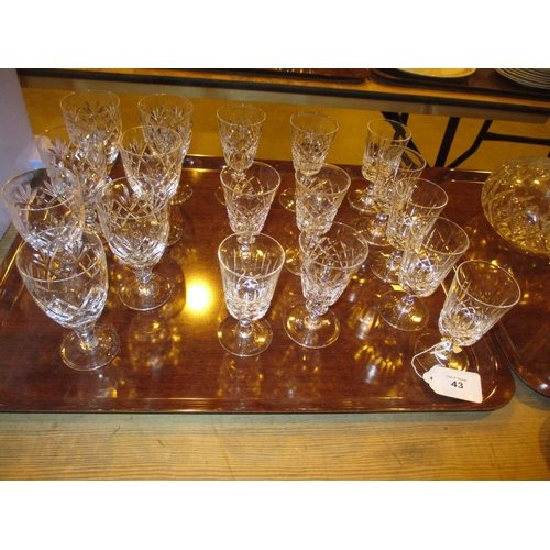 43 - Crystal Sherry and Port Glasses