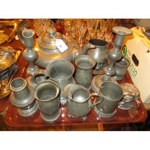 81 - Victorian Teapot, Tankards etc