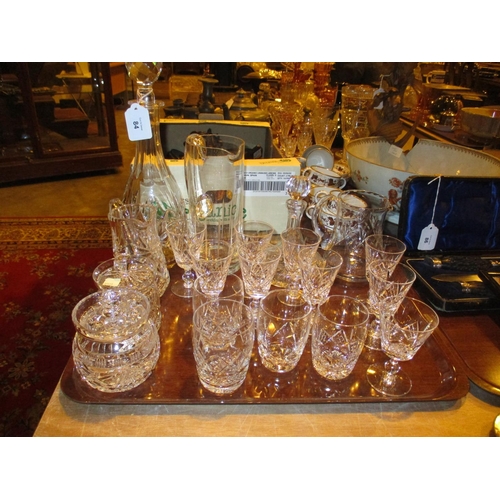 84 - Crystal Decanters, Water Jugs, Jam Pots etc