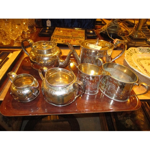 87 - Elkington Silver Plated 3 Piece Tea Service and Another