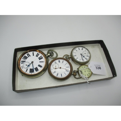 338 - Pocket Watches including Swiss Goliath and Favre Leuba