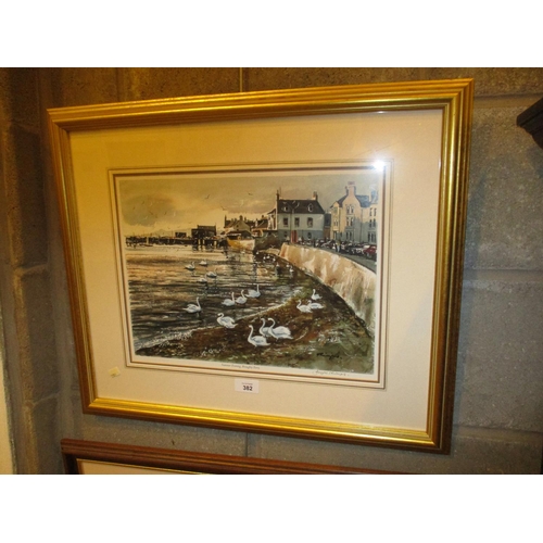 382 - Douglas Phillips, Signed Print, Summer Evening Broughty Ferry