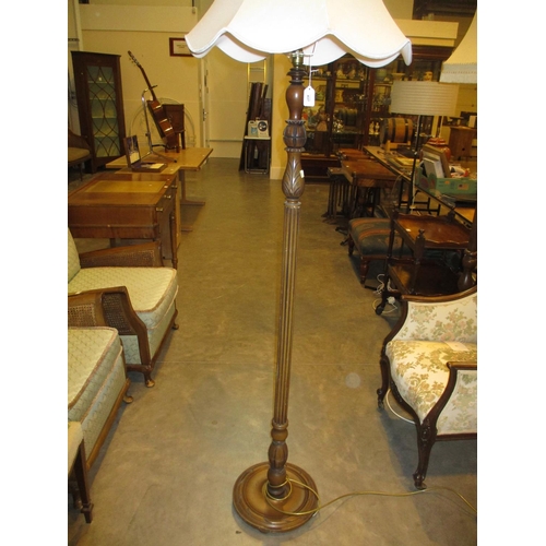 437 - Fluted Pillar Standard Lamp with Shade