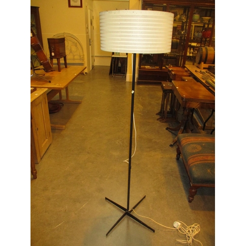 441 - Mid 20th Century Metal Standard Lamp with Original Shade