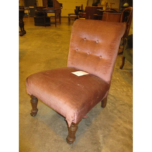 458 - Victorian Deep Buttoned Bedroom Chair