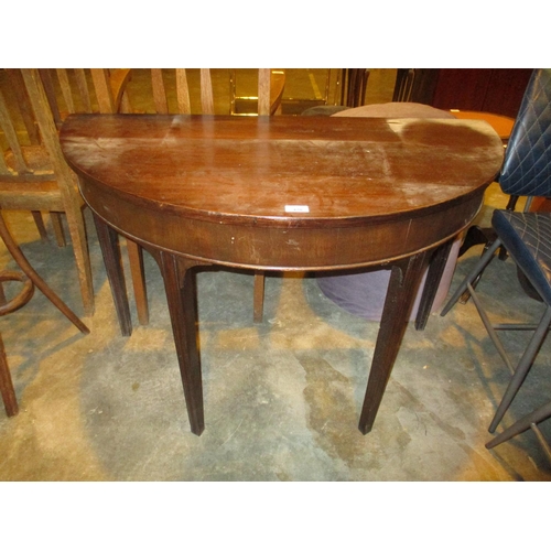 470 - Mahogany Demi Lune Hall Table, 107x53cm