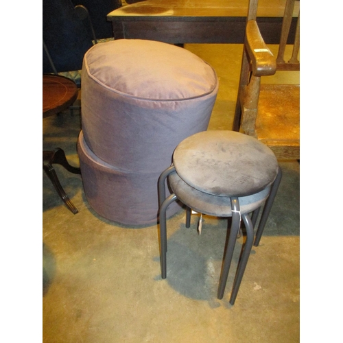 478 - Pair of Dunelm Pouffes and a Pair of Stools