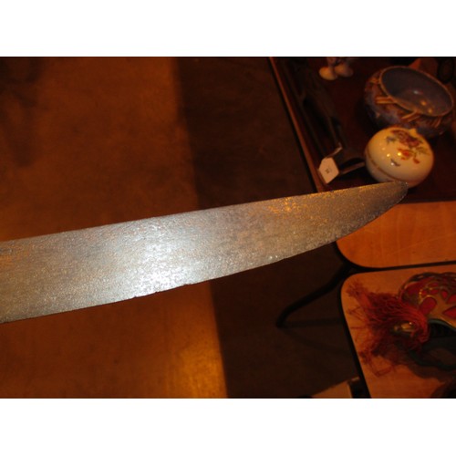 19 - Curved Blade Sword with Wire Bound Handle