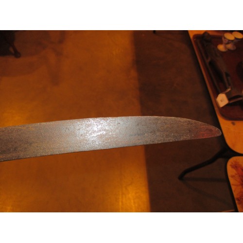 19 - Curved Blade Sword with Wire Bound Handle