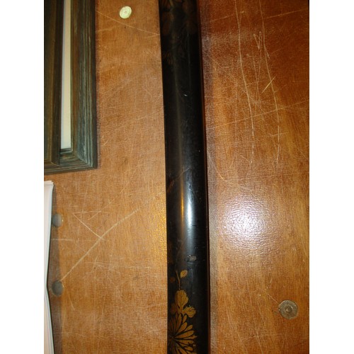 158 - Japanese Katana having a Shagreen Handle and Lacquer Scabbard