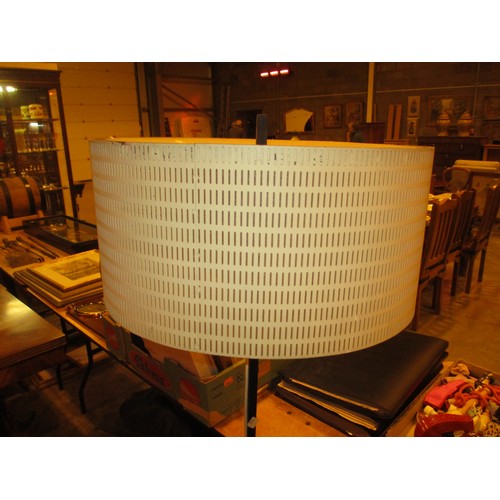 441 - Mid 20th Century Metal Standard Lamp with Original Shade