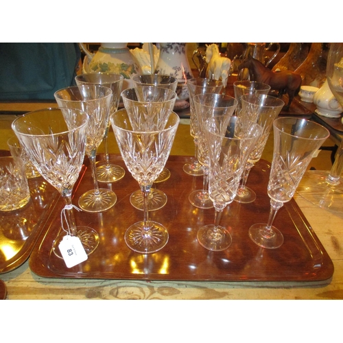 83 - Sets of 6 Wine Goblets and Champagne Flutes