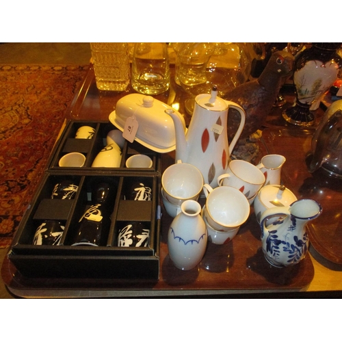 87 - Royal Doulton Grouse Decanter, Coffee China, Sake Sets etc