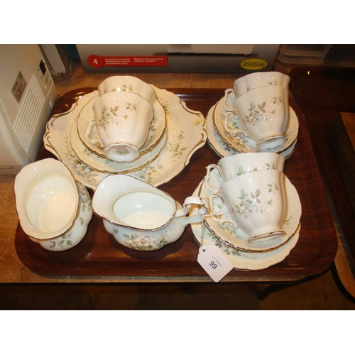 99 - Royal Albert Haworth 21 Piece Tea Set