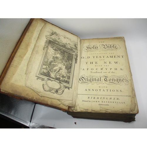 288 - Book - The Holy Bible Printed by John Baskerville 1769