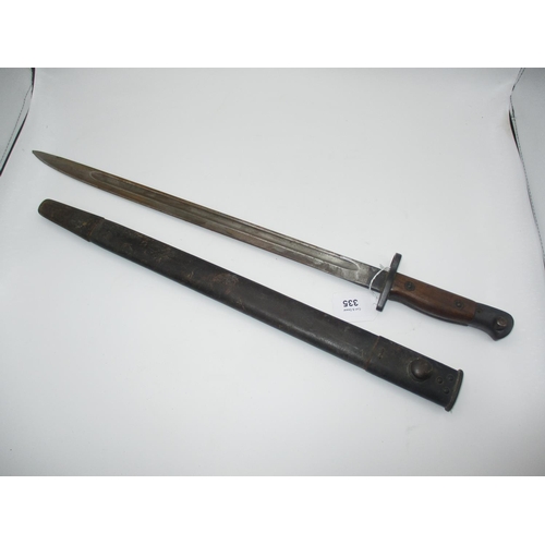 335 - 1907 Bayonet with Leather Scabbard