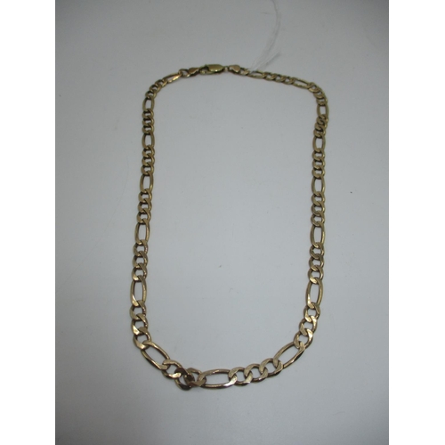 360 - 9ct Gold Flat Link Necklace, 15.8g