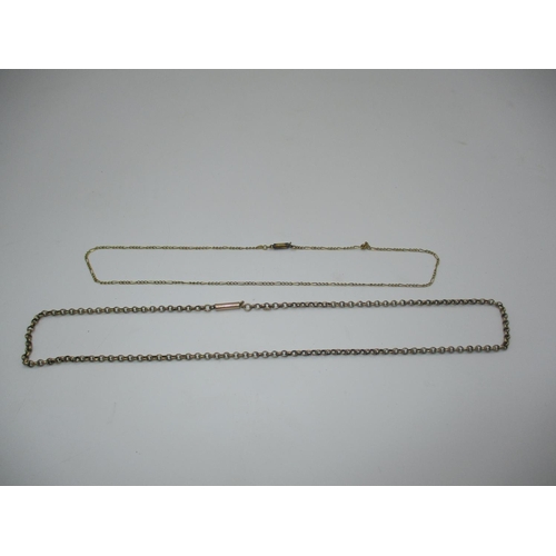 382 - Two 9ct Gold Necklaces, 4.47g total