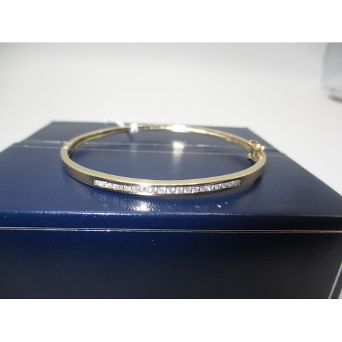 410 - 9ct Gold Diamond Bangle