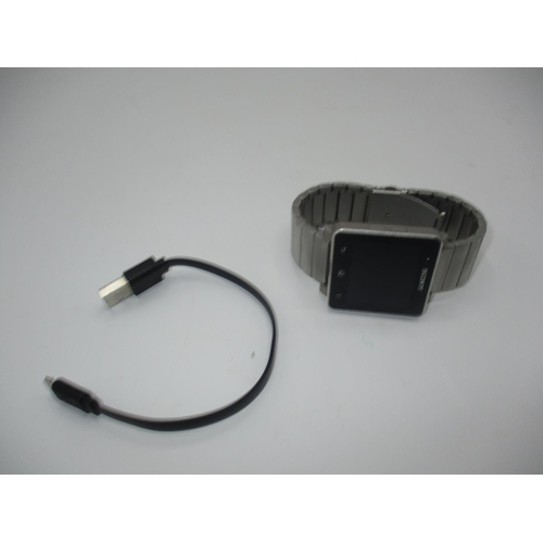 497 - Sony Smart Watch with USB Charging Cable