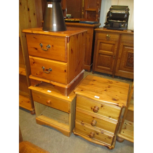 579 - Three Pine Bedside Cabinets