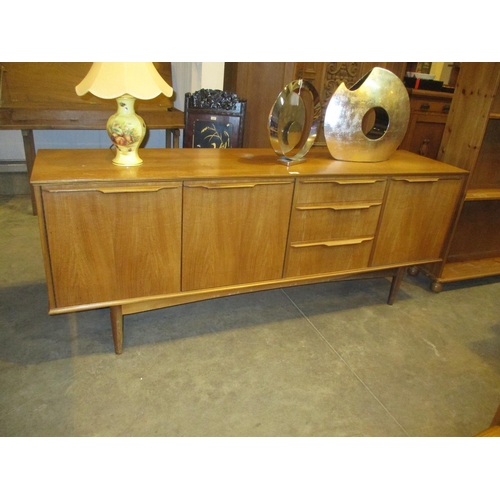 588 - Mid 20th Century Teak Long John Sideboard, 183cm W, 46cm D, 73cm H