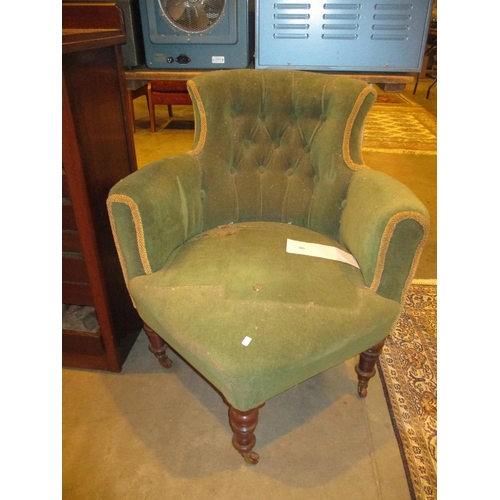 593 - Victorian Deep Buttoned Occasional Chair