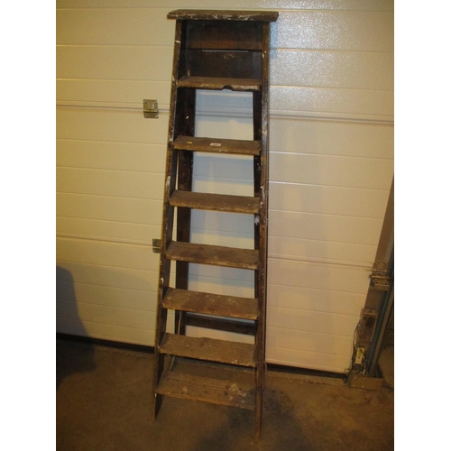 631 - Vintage Wooden Step Ladder