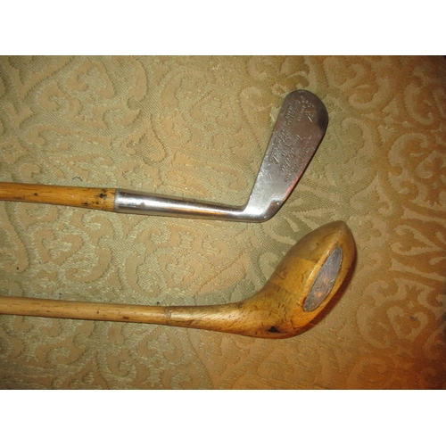 698 - Two Hickory Golf Clubs