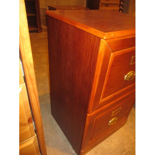 649 - Two Drawer Filing Cabinet, 45cm w, 40cm d, 68cm h, oak finish