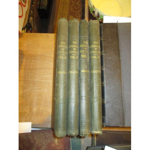 6 - Four Books The Antiquities of Scotland and One Book Forfarshire Illustrated