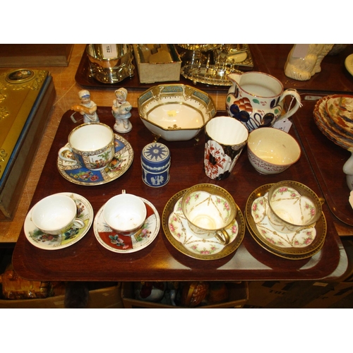 183 - Dresden Porcelain Cabinet Cup and Saucer, Pair of Paragon Cabinet Cups etc