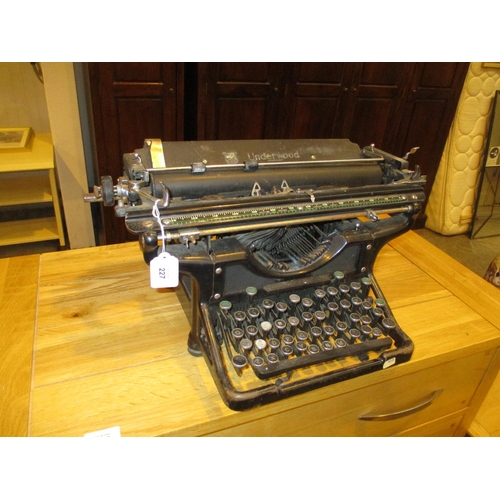 227 - Underwood Typewriter