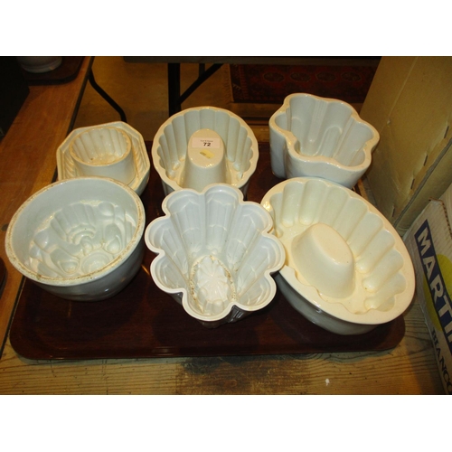 72 - Seven Vintage Jelly Moulds