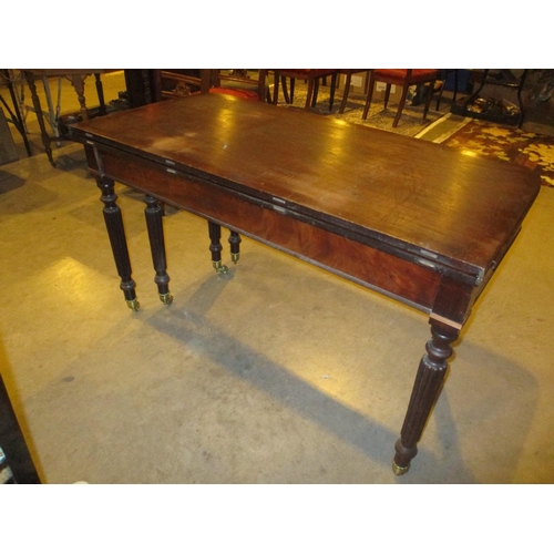 438 - Regency Mahogany Metamorphic Extending Dining Table on 6 Turned and Reeded Legs with 3 Leaves, 301cm... 