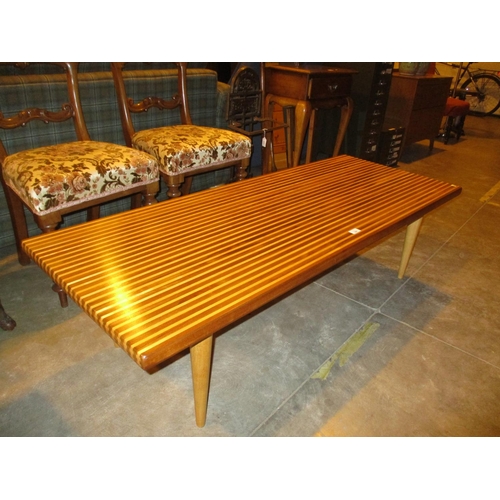 541 - Nordiska Kompaniet Yngvar Sandstrom Coffee Table from the Triva Series, designed 1954, Walnut and Bi...