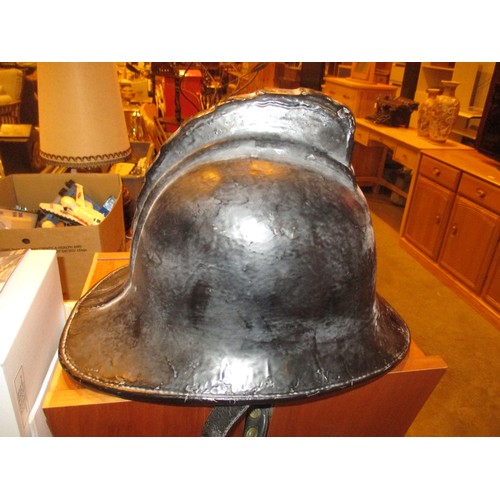 268 - Vintage Firemans Helmet with London Fire Brigade Logo