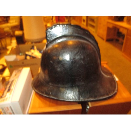 268 - Vintage Firemans Helmet with London Fire Brigade Logo