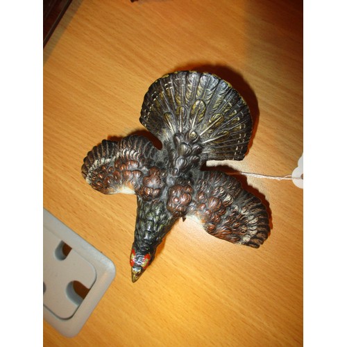 312 - Cold Painted Bronze Capercaillie, 11cm long