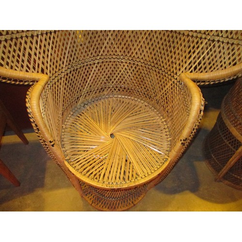 507 - Vintage Wicker Peacock Chair